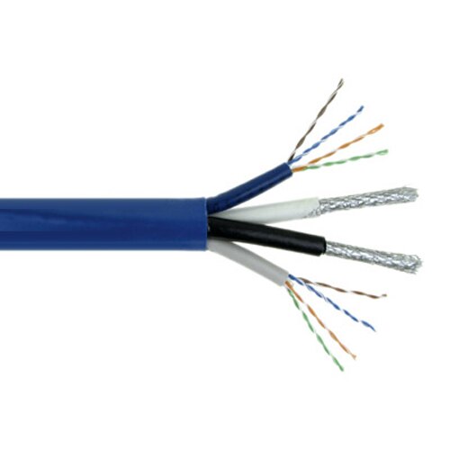 Bundled Cable (2 RG6 Coax, 2 Cat6), 500 Ft., Jacketed