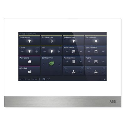 ABB-Welcome IP Touch 7 In., LAN + WiFi Interface with Induction Loop, White