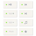 ABB-free@home Music Key Package for Keypad, 5 Pack, White