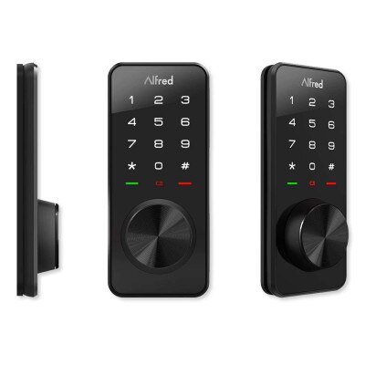 Alfred DB1 Deadbolt Smart Lock with Touchscreen, Bluetooth, with Key & Z-Wave Plus