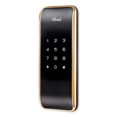 Alfred DB2 Smart Lock Touchscreen Deadbolt, Bluetooth, Gold