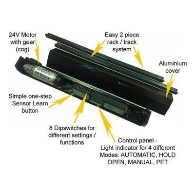 Autoslide Elite iLock Sliding Door Starter Kit, White