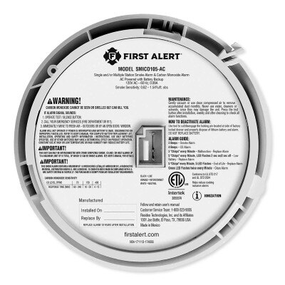 BRK Interconnect Hardwired Smoke & CO Alarm With 10-Year Battery Backup
