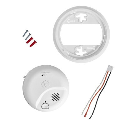 BRK Interconnect Hardwired Smoke & CO Alarm With 10-Year Battery Backup