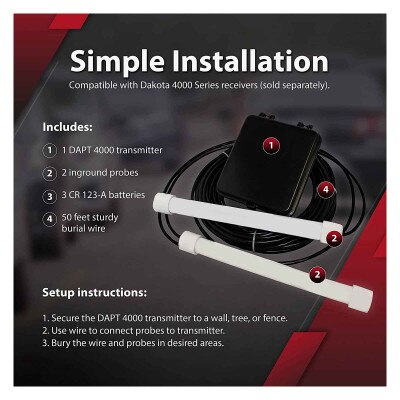 Dakota Alert 4000 Series Vehicle Sensing Probe and Receiver Kit