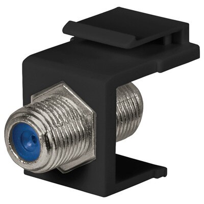 DataComm F Keystone Snap-In Connector, 2.4 GHz, Black