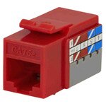 DataComm Cat5e Keystone Snap-In Connector, Red