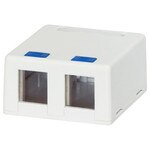 DataComm Keystone Surface-Mount Box, 2-Port, White