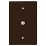 Datacomm Coax Wall Plate, Brown