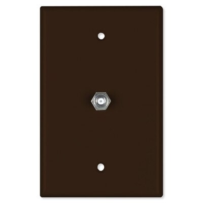 Datacomm Coax Wall Plate, Brown