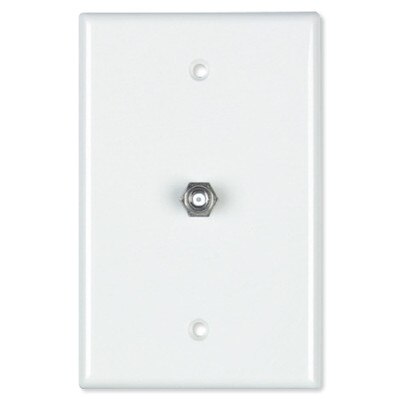 Datacomm Coax Wall Plate, White