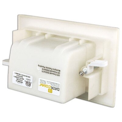 DataComm Easy Mount Recessed Cable Access Wallplate, White