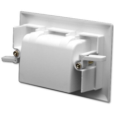 DataComm Slim Fit Easy Mount Recessed Cable Access Wallplate, White