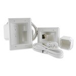 DataComm Flat Panel TV Cable Organizer Kit with Duplex Receptacle
