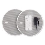 EISSOUND In-Wall Bluetooth Audio Receiver, Power Supply, Two 5" Speakers, White