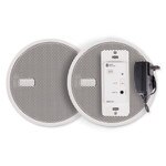 EISSOUND In-Wall Bluetooth Audio Receiver, Power Supply, Two 2.5" Speakers, White