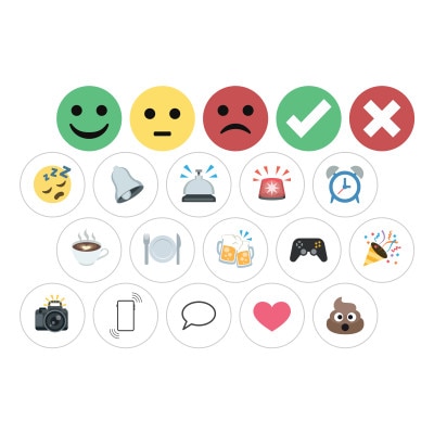 Flic 2 Smart Button Sticker Sheets, 2 Sets of 20 Stickers