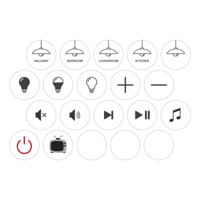 Flic 2 Smart Button Sticker Sheets, 2 Sets of 20 Stickers