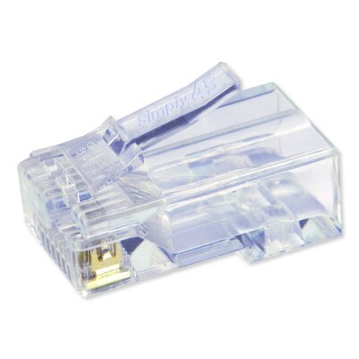 Simply45 Standard 8P8C RJ45 Modular Plug for Cat5E UTP Unshielded (100 Pack)