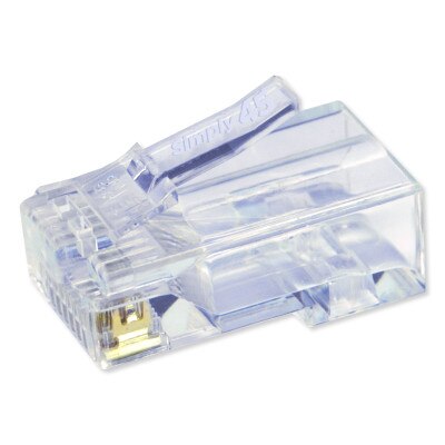 Simply45 Pass-Through RJ45 Modular Plug for Cat5e UTP Unshielded