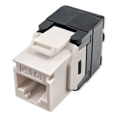 Simply45 Cat6/6A UTP 180-Degree Keystone Jack 110 Style, White