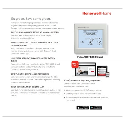Honeywell VisionPro 8000 Wi-Fi Programmable Thermostat