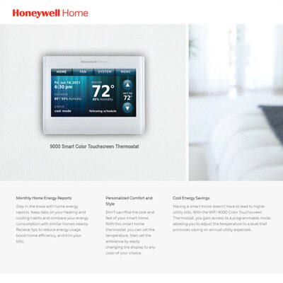 Honeywell Wi-Fi 9000 Color Touchscreen Thermostat
