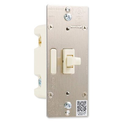 GE Enbrighten Z-Wave Plus In-Wall Smart Toggle Switch With QuickFit And SimpleWire, Light Almond
