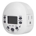 myTouchSmart Indoor Plug-In SunSmart Digital Timer, White