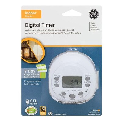 GE Indoor Plug-In 7-Day Digital Timer