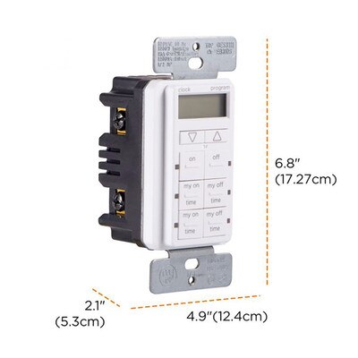 Jasco myTouchSmart Simple Set In-Wall Timer, White