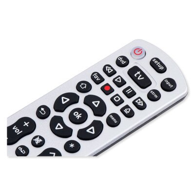 GE 3-Device Universal Remote Control, Metallic Silver