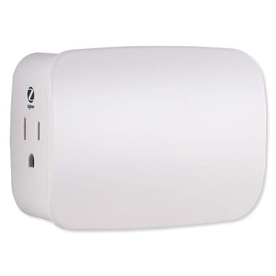 GE Enbrighten Zigbee Plug-In Smart Switch, Dual Controlled Outlets, White