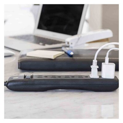 GE 6-Outlet Surge Protector, 12Ft