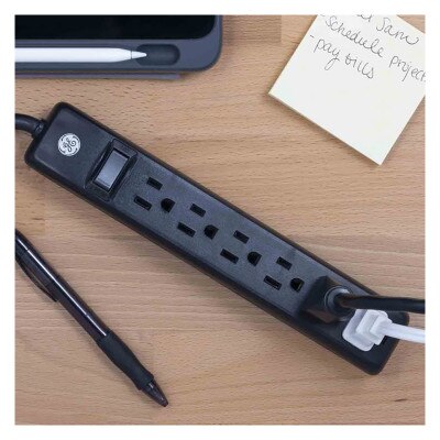 GE 6-Outlet Surge Protector, 12Ft