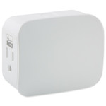GE Enbrighten Z-Wave Plus Plug-in Smart Switch, Dual Outlet, White