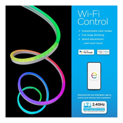 Enbrighten Wi-Fi Seasons Color Changing LED Flex Light, 24ft