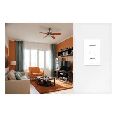 Enbrighten Z-Wave Plus v2 In-Wall Smart Fan Control, Paddle, 700 Series