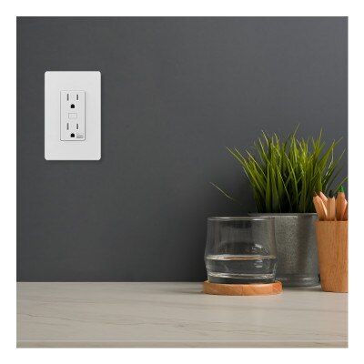 Enbrighten Z-Wave Plus v2 Smart Receptacle, Tamper Resistant, 700 Series