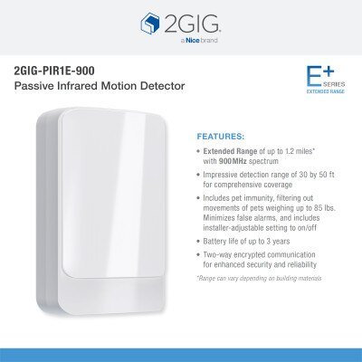 2GIG E+ Passive Infrared Motion Detector