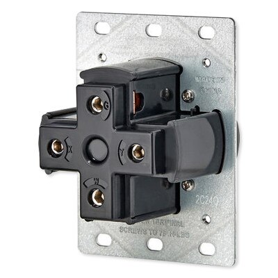 Leviton 50A Heavy Duty Flush Mount Receptacle/Outlet for EV Charging Stations, Weather-Resistant