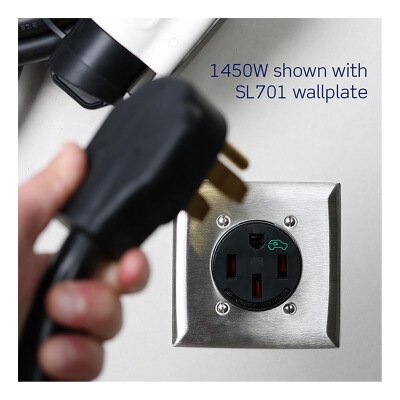 Leviton 50A Heavy Duty Flush Mount Receptacle/Outlet for EV Charging Stations, Weather-Resistant