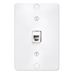 Leviton 4-Conductor/6-Position Quick-Connect Phone Jack, White