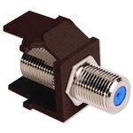 Leviton QuickPort F Snap-In Connector, Brown