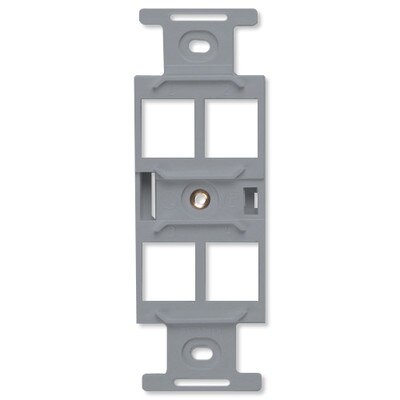 Leviton QuickPort Quad 106 Decora Insert, 4-Port, Gray