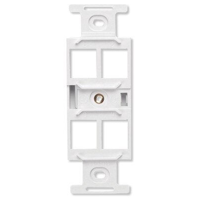 Leviton QuickPort Quad 106 Decora Insert, 4-Port, White