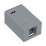 Leviton QuickPort Surface-Mount Box, 1-Port, Gray