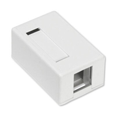 Leviton QuickPort Surface-Mount Box, 1-Port, White