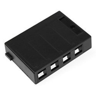 Leviton QuickPort Surface-Mount Box, 4-Port, Black