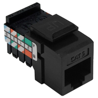 Leviton QuickPort Cat5 Snap-In Connector, Black